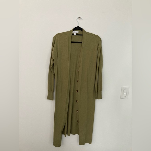 MAGASCHONI Olive Green Duster Long Cardigan ✨ 50% OFF BUNDLES ✨ - Picture 1 of 4